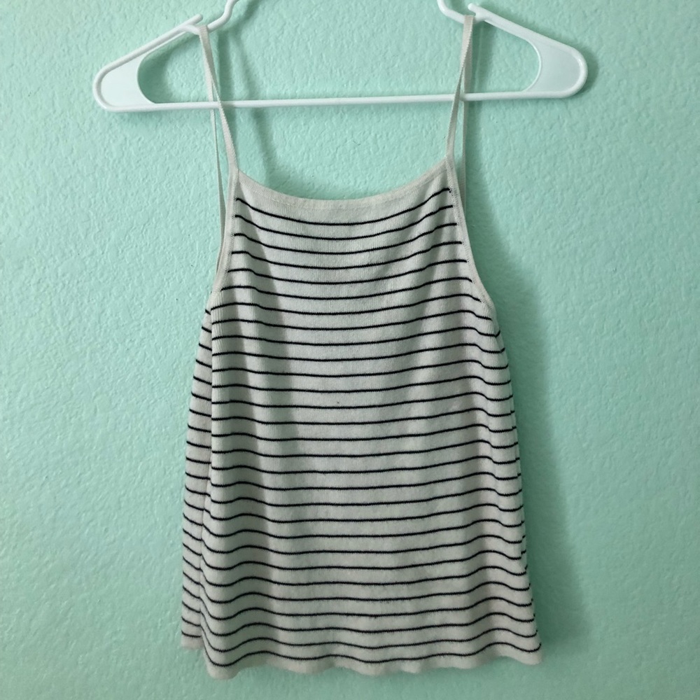 Black and white stripped Brandy tank top